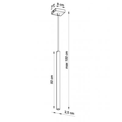 Sollux Lampa wisząca Pastelo 1 czarna SL.0469 (SL.0469)