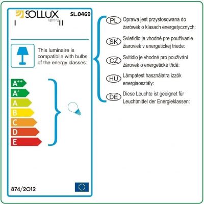 Sollux Lampa wisząca Pastelo 1 czarna SL.0469 (SL.0469)