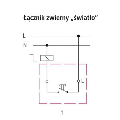 GAZELA Łącznik zwierny /światło/ BIAŁY ŁP-5J/m/00 ŁP-5J/M/00 OSPEL (ŁP-5J/M/00)