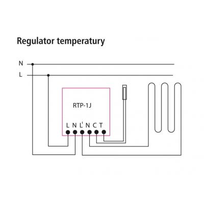 GAZELA Regulator temperatury z czujnikiem podpodłogowym SREBRO/TYTAN RTP-1J/m/18/23 (RTP-1J/M/18/23)