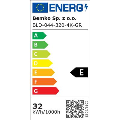 PANEL BACKLIGHT DENAR BLD 32W 4000K 3500LM IP44 40x40 GRAFIT BEMKO (C72-BLD-044-320-4K-GR)