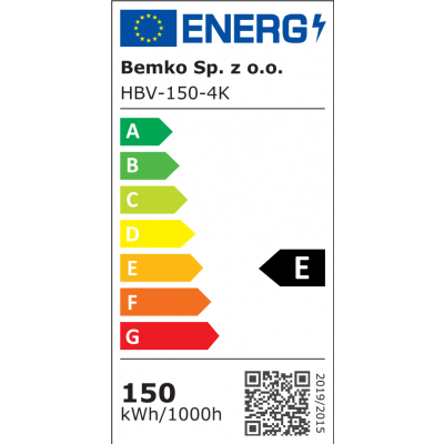 OPRAWA PRZEMYSŁOWA LED VOYAGER 150W 4000K 14800LM IP65 BEMKO (S-C85-HBV-150-4K)