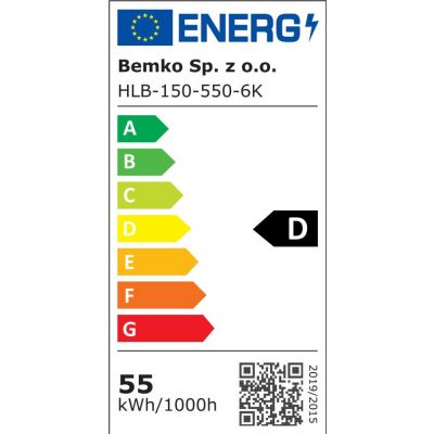 OPRAWA HERMETYK LED BALWIR 55W 6000K 7200LM IP65 (C17-HLB-150-550-6K)