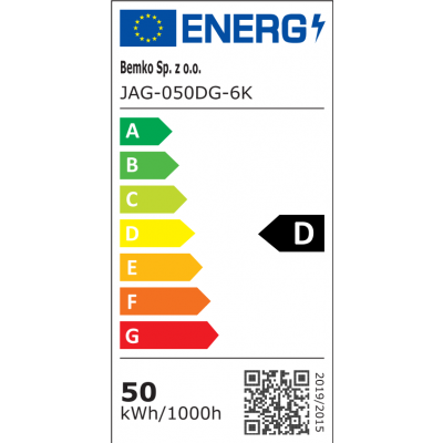 OPRAWA ULICZNA LED JAGER 50W 6000K 6600lm IP66 SZARA BEMKO (S-C82-JAG-050DG-6K)