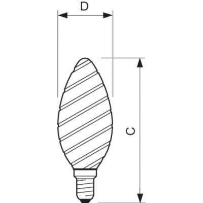 Żarówka LEDCandle ND 2-25W ST35 E14 827 CL PHILIPS (929001238502)