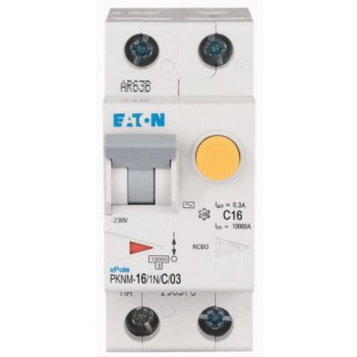 PKNM-16/1N/C/03-MW Wyłącznik różnicowonadprądowy 1P+N C16A 300mA typ AC 236214 EATON (236214)