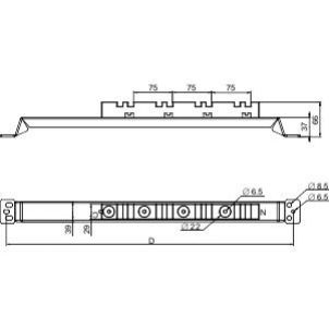 Spacial Dolny wspornik szyn pionowych 800mm NSYAS800 SCHNEIDER (NSYAS800)