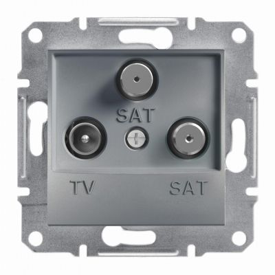 Asfora gniazdo TV-SAT-SAT końcowe 1dB bez ramki stal EPH3600162 SCHNEIDER (EPH3600162)
