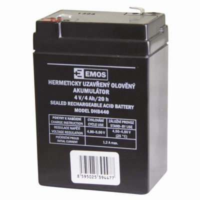 Akumulator AGM 4V 4Ah do P2306, P2307 B9664 EMOS (B9664)