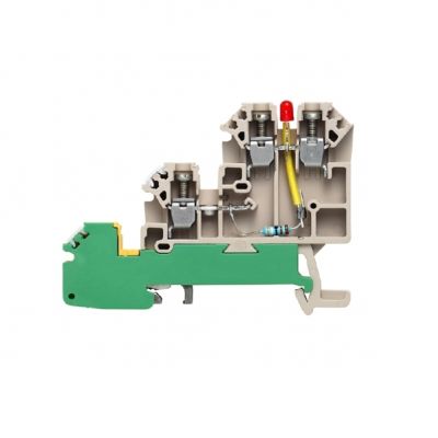 WEIDMULLER DLA 2.5/LD-RT/D DB Złączka inicjatora/elementu wykonawczego, złącze śrubowe, 2.5 mm², 30 V, 17.5 A, liczba przyłączeń: 3, Liczba potencjałów w rzędzie: 1, Ciemnobeżowy 1783620000 /50szt./ (1783620000)