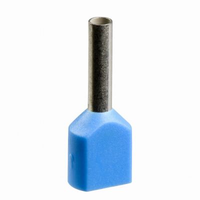 Oznaczniki końcówki kablowe podwójnie izolowane - rozmiar średni - 0,75 mm2 - niebieskie AZ5DE007 SCHNEIDER (AZ5DE007)