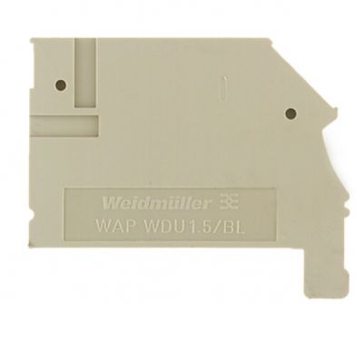 WEIDMULLER WAP WDU1.5/BLZ/ZA Płytka końcowa (styki), 45.4 mm x 2.5 mm, Ciemnobeżowy 1577320000 /50szt./ (1577320000)