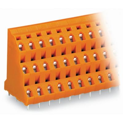 Listwa do płytek drukowanych 3-piętrowa 16-biegunowa pomarańczowa raster 7,62mm 737-616 /8szt./ WAGO (737-616)