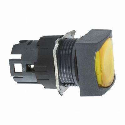 Harmony XB6 Przycisk płaski żółty samopowrotny LED plastikowy kwadratowy ZB6CW5 SCHNEIDER (ZB6CW5)