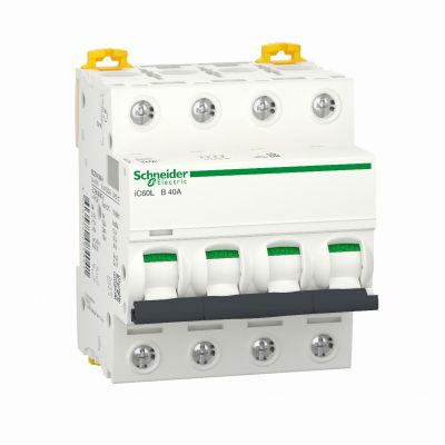 Wyłącznik nadprądowy Acti9 iC60L-B40-4 B40A 4P A9F93440 SCHNEIDER (A9F93440)