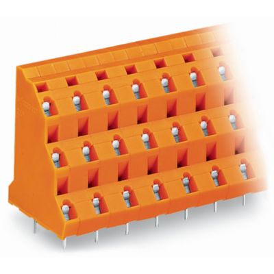 Listwa do płytek drukowanych 3-piętrowa 3-biegunowa pomarańczowa raster 10,16mm 737-853 /40szt./ WAGO (737-853)