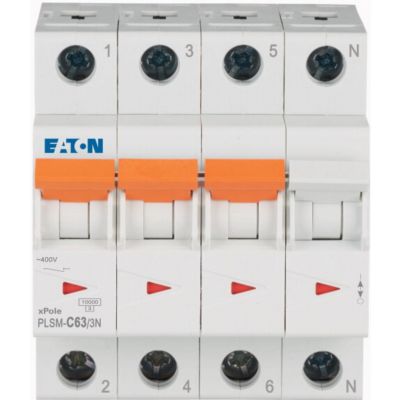 PLSM-C63/3N-MW Wyłącznik nadprądowy 10kA C63A 3P+N 242549 EATON (242549)
