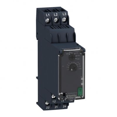 Zelio Control Przekaźnik kontroli 3 fazowy 304 576V AC styk 2C/O RM22TU23 SCHNEIDER (RM22TU23)