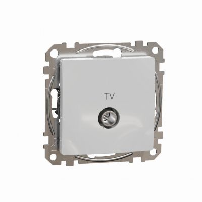 Sedna Design & Elements Gniazdo antenowe TV przelotowe 10dB srebrne aluminium SDD113478 SCHNEIDER (SDD113478)