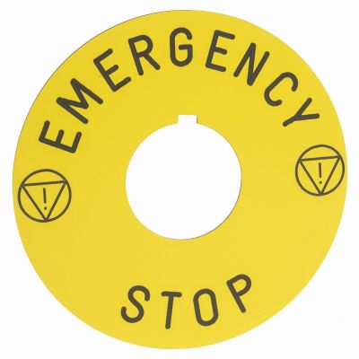 Harmony 9001K Etykieta z oznaczeniem EMERGENCY STOP 30mm 9001KN9330 SCHNEIDER (9001KN9330)