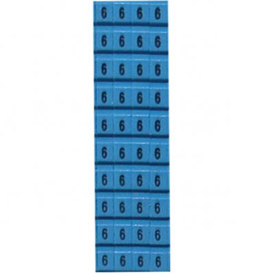Znacznik  KCG 0,50 x 1,00mm2 z nadrukiem (Numer 6)  [za 400 sztuk] (T0-9856-1150017)