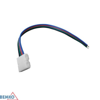 ZŁĄCZKA LED Z PRZEWODEM 1-STRONNA 10MM 5050 RGB (B46-Z1-10-5050-RGB)