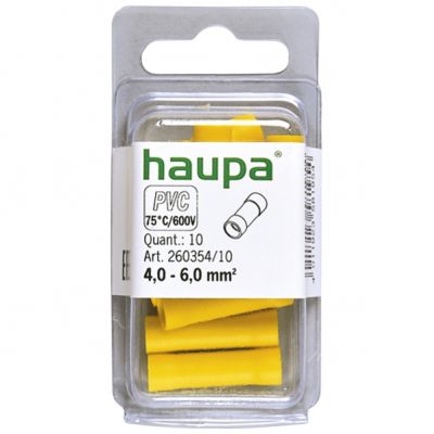 Złączka doczołowa izol. 4,0-6 mm PVC żółta 260354/10 HAUPA (260354/10)