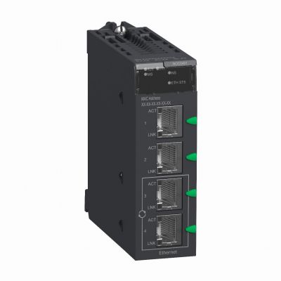 Modicon X80 moduł komunikacyjny Ethernet 4 x RJ45 10/100 BMXNOC0401 SCHNEIDER (BMXNOC0401)