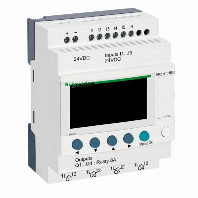 Zelio Logic 6 wejść 4 wyjścia 24VDC SR2A101BD SCHNEIDER (SR2A101BD)