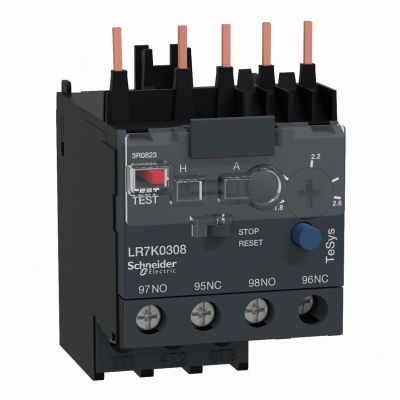 Przekaźnik przeciążeniowy cieplny TeSys K 1,8-2,6A klasa 10 LR7K0308 SCHNEIDER (LR7K0308)