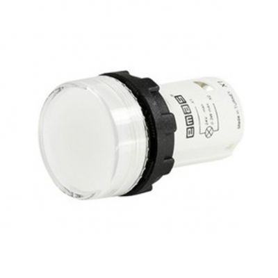 Lampka monoblok 230V LED, płaski klosz, biała (T0-MBSD220B)