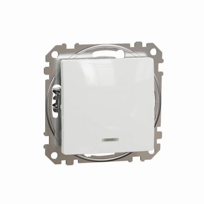 Sedna Design & Elements łącznik pojedynczy z podświetleniem biały SDD111101L SCHNEIDER (SDD111101L)