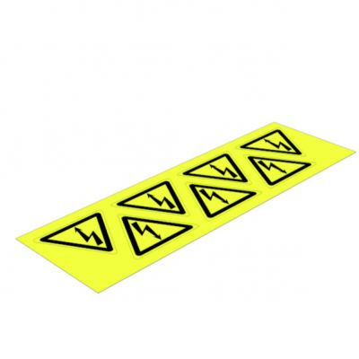 WEIDMULLER MARKO-C. 50X50X50 B/DR. Oznaczenie urządzenia, samoprzylepny, 50 mm, Nadrukowane znaki: symbole, Błyskawica w trójkącie, tkanina, pokryta akrylem, żółty 1700540001 /10szt./ (1700540001)