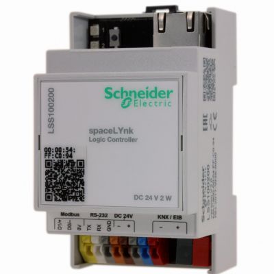 KNX kontroler logiczny spaceLYnk szyna DIN 24 V DC 2 W wizualizacja logika LSS100200 SCHNEIDER (LSS100200)