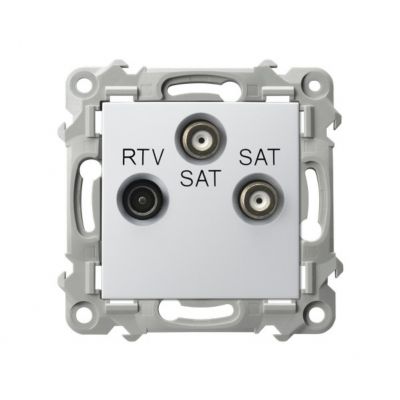 SZAFIR Gniazdo RTV-SAT z dwoma wyjściami SAT - kolor biały (GPA-Z2S/m/00)