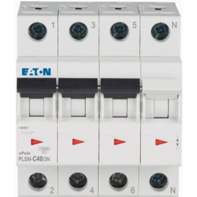 PLSM-C40/3N-MW Wyłącznik nadprądowy 10kA C40A 3P+N 242547 EATON (242547)