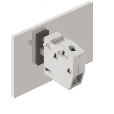 WEIDMULLER WGK 4 VP/Z GY BX OMNIMATE Power - seria WGK, zacisk przelotowy, Przekrój pomiarowy: 4 mm², złącze śrubowe, Wemid (PA), szary, montaż bezpośredni, Przepust 1003910000 /50szt./ (1003910000)