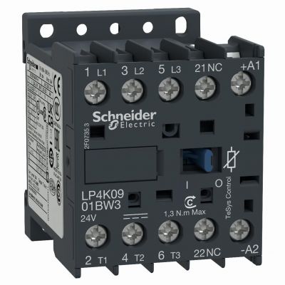 Stycznik mocy 9A 3P 24V DC 0Z 1R LP4K0901BW3 SCHNEIDER (LP4K0901BW3)