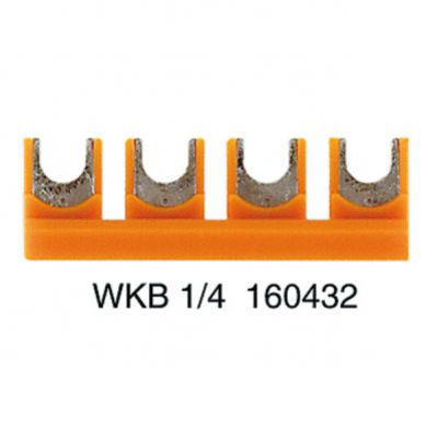 WEIDMULLER WKB 1/4 Złącze krosujące (terminal), wtykany, Liczba biegunów: 4, Raster w mm: 8.00, Izolowany: Tak, pomarańczowy 1604320000 /50szt./ (1604320000)