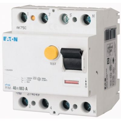 PFIM-40/4/003-G-MW Wyłącznik różnicowoprądowy 10kA 40A 4P 30mA typ G 235453 EATON (235453)