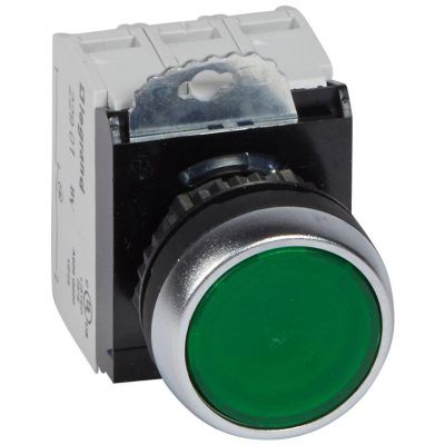 Osmoz Komplet Z Podświetleniem - Główka Płaska Zielona 230 V + Uchwyt + 1R+1Z 023759 LEGRAND (023759)