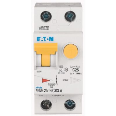 PKNM-25/1N/C/03-A-MW Wyłącznik różnicowonadprądowy 1P+N C25A 300mA typA 236281 EATON (236281)