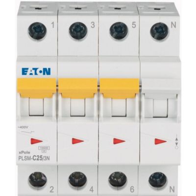 PLSM-C25/3N-MW Wyłącznik nadprądowy 10kA C25A 3P+N 242545 EATON (242545)