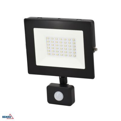 NAŚWIETLACZ LED SMD KASTEL 30W 6000K 2500LM IP65 CZARNY CZ. PIR (S-C64-S-LFK-030BL-6K)