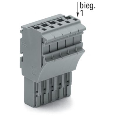 Wtyk sprężynowy X-COMS 1-przewodowy 7-torowy szary 2022-107 WAGO (2022-107)