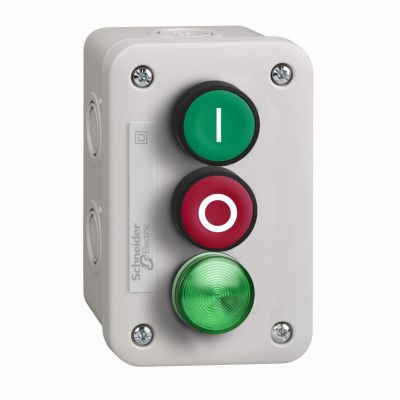 Harmony XALE Stacja kontrolna z zielonym przyciskiem 1Z+ czerwony przycisk 1R+zielona lampka LED 230-240V XALE33V1M SCHNEIDER (XALE33V1M)