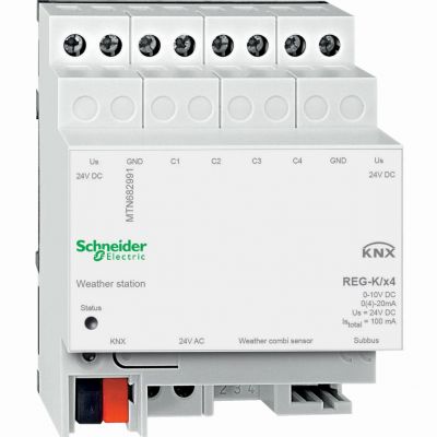 KNX stacja pogodowa REG-K 4-kr. 24 V jasnoszary MTN682991 SCHNEIDER (MTN682991)