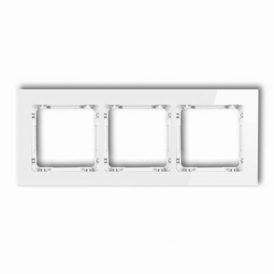 KARLIK DECO Ramka uniwersarlna potrójna - szkło (ramka: biała; spód: biały) biały 0-0-DRG-3 (0-0-DRG-3)