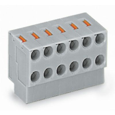 Blok nasadzany do płytek drukowanych 3-biegunowa szary raster 3,5mm 252-153 /100szt./ WAGO (252-153)