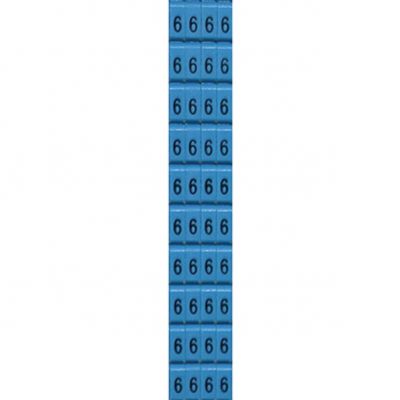 Znacznik 4,0 x 6,0mm2 z nadrukiem (Numer 6)  [za 400 sztuk] (T0-9948-1150109)